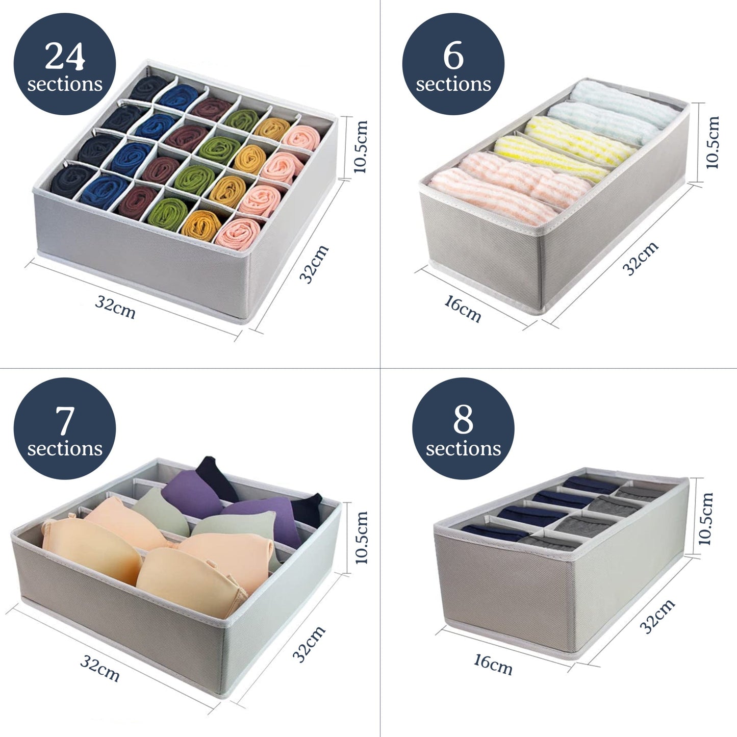Organise Your Drawers Bundle - Household Drawer Organizer Inserts - The Organisy