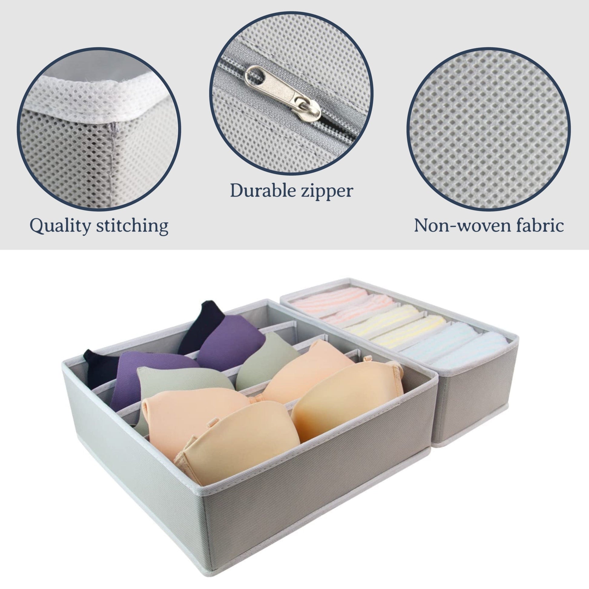 COMPARTMENTS SOCKS/HANDKERCHIEF/UNDERWEAR STORAGE BOX SOCKS DRAWER CLOSET  STORAGE BOXES (PACK OF 4) at Rs 174/piece, Old Town, Bhubaneswar
